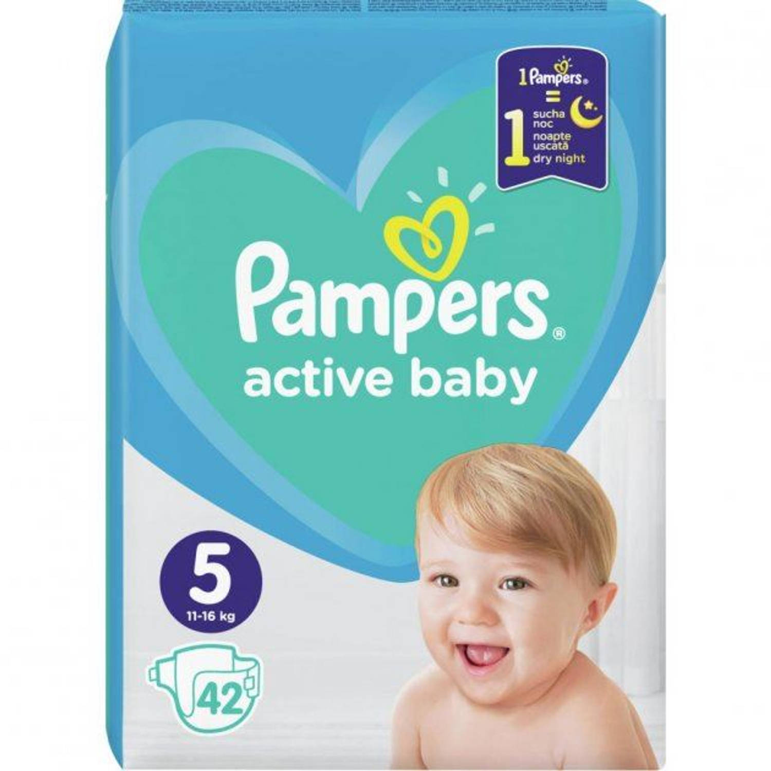 Pampers Active Baby Luiers - Maat 5 (11-16kg) - 42 Stuks