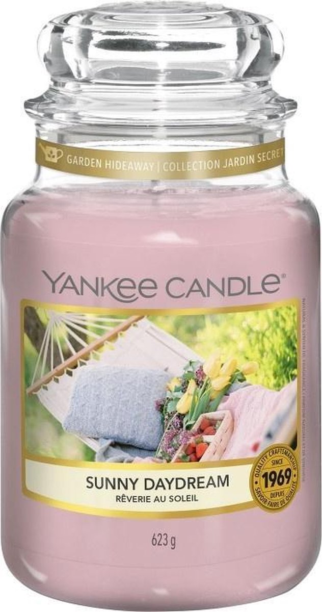 Yankee Candle - Sunny Daydream Geurkaars - Large Jar - Tot 150 Branduren - Roze
