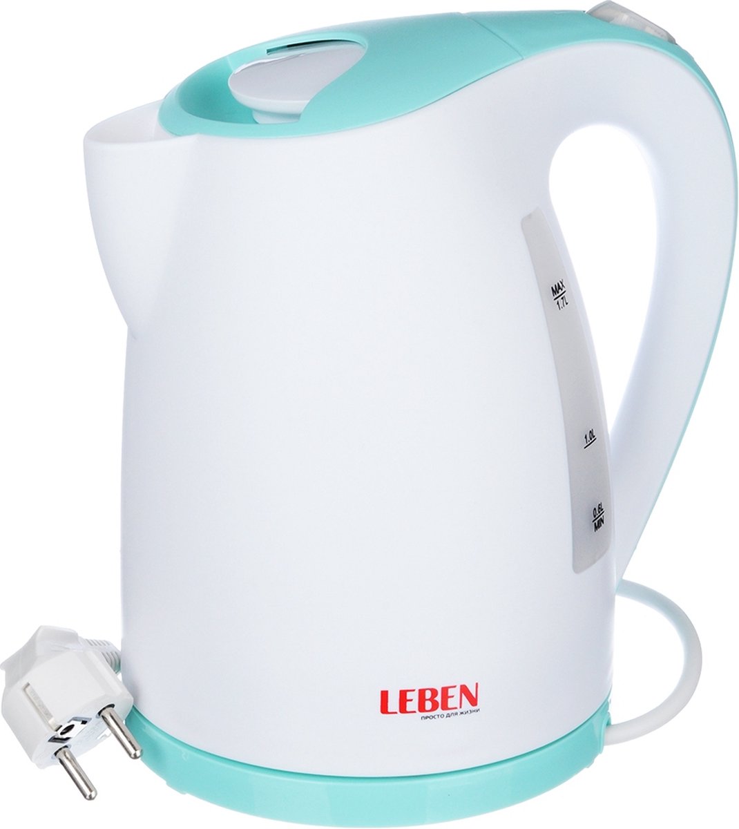 Leben Waterkoker - 1,7 Liter - 1850 Watt - Blauw