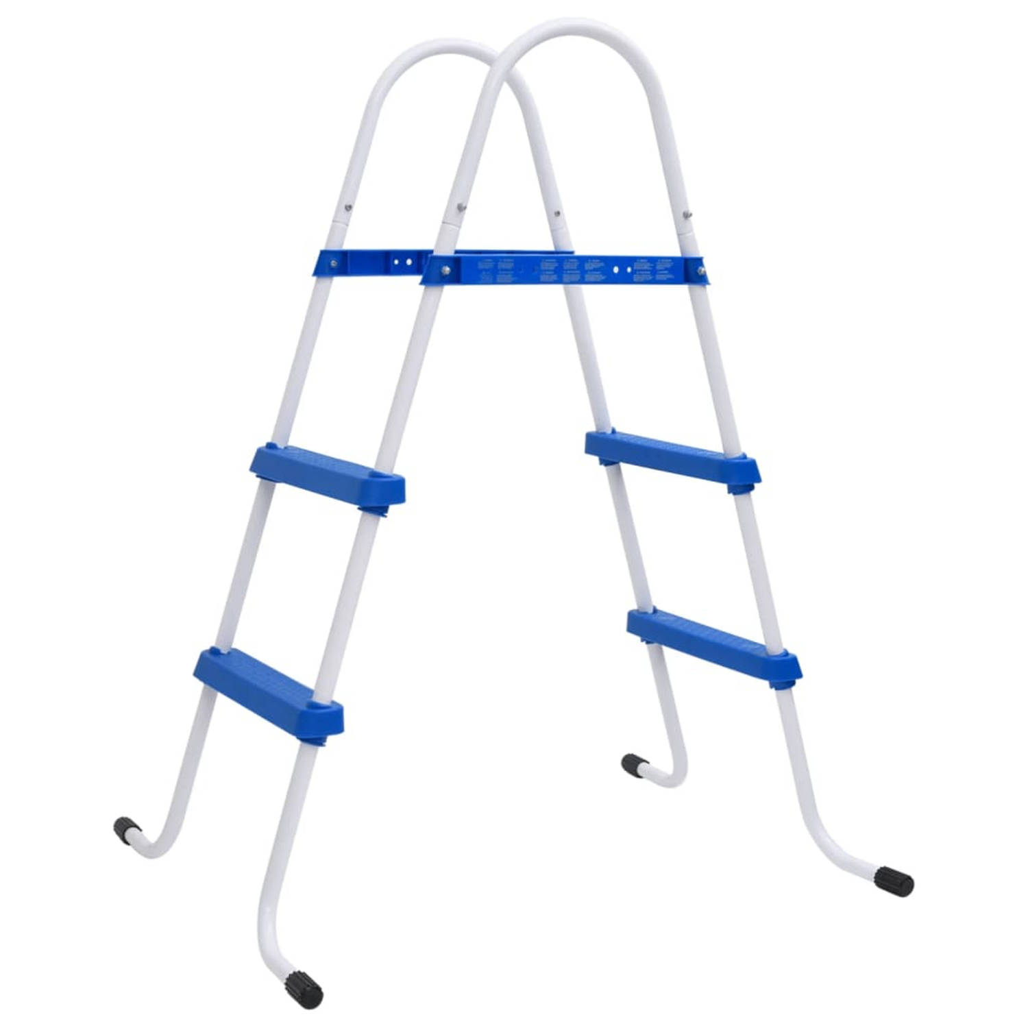 Vidaxl Zwembadladder 84 Cm En Wit - Blauw