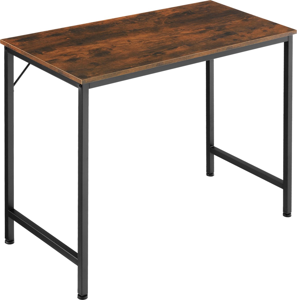 Tectake - Bureau Jenkins 80 Cm - Industrieel - Donker - 404457 - Bruin