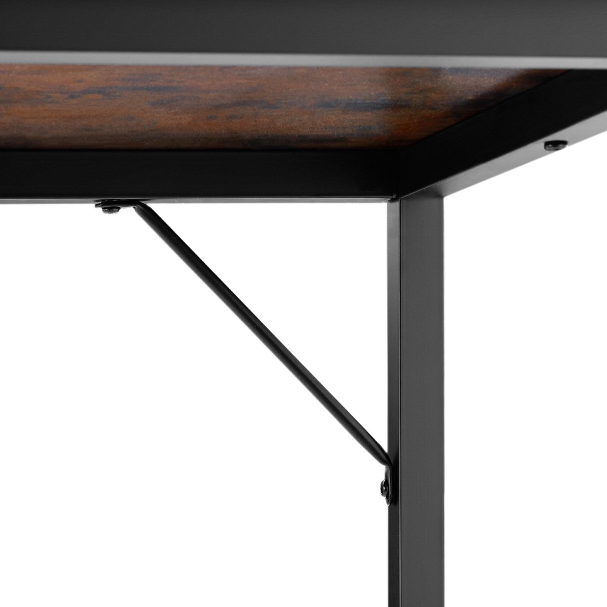 Tectake - Bureau Jenkins 100 Cm - Industrieel - Donker - 404459 - Bruin