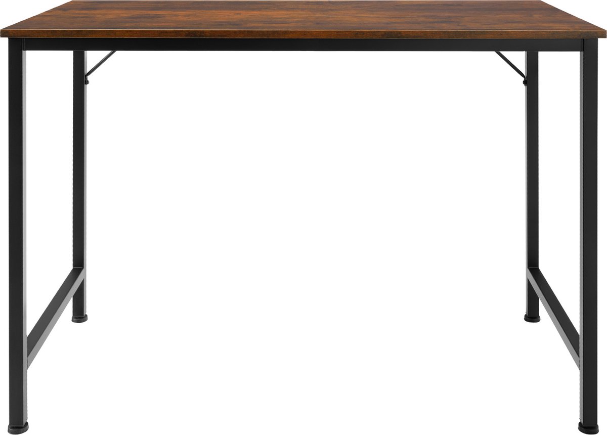 Tectake - Bureau Jenkins 100 Cm - Industrieel - Donker - 404459 - Bruin