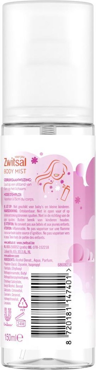 Zwitsal - Body Mist Voor Jou Pink Blossom - 150ml