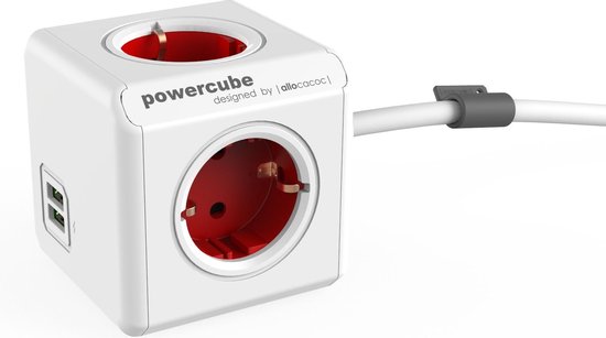 Powercube Extended USB rood