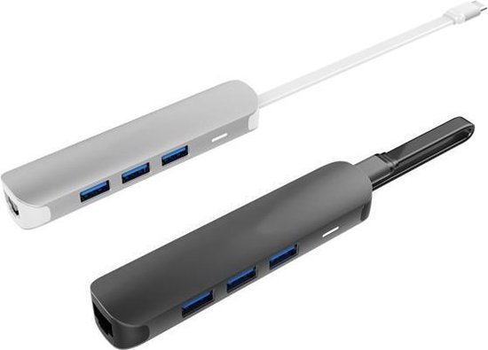 Hyper 6-in-1 USB-C-hub 4K-HDMI - Grijs