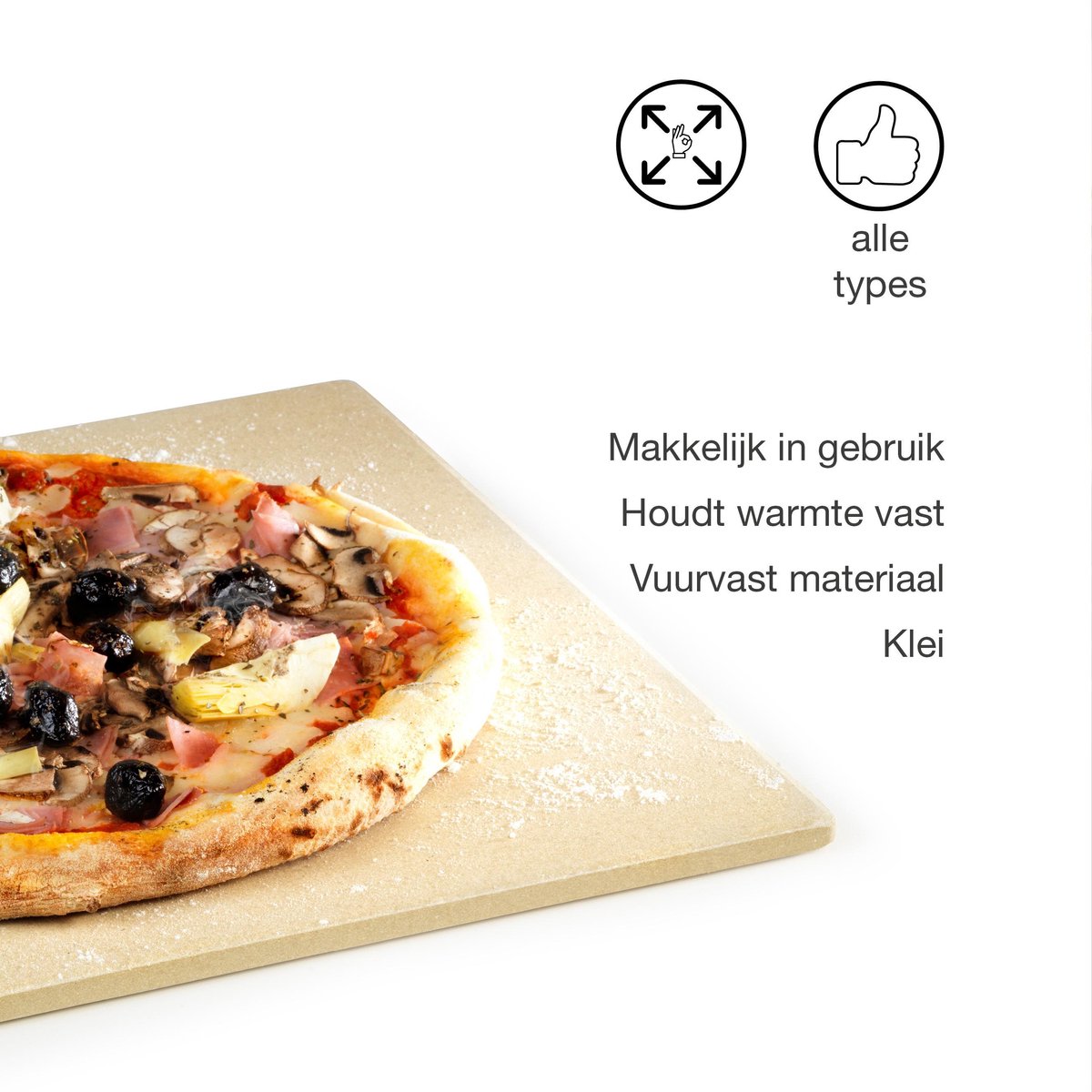 Barbecook Universele Pizzasteen - Bruin