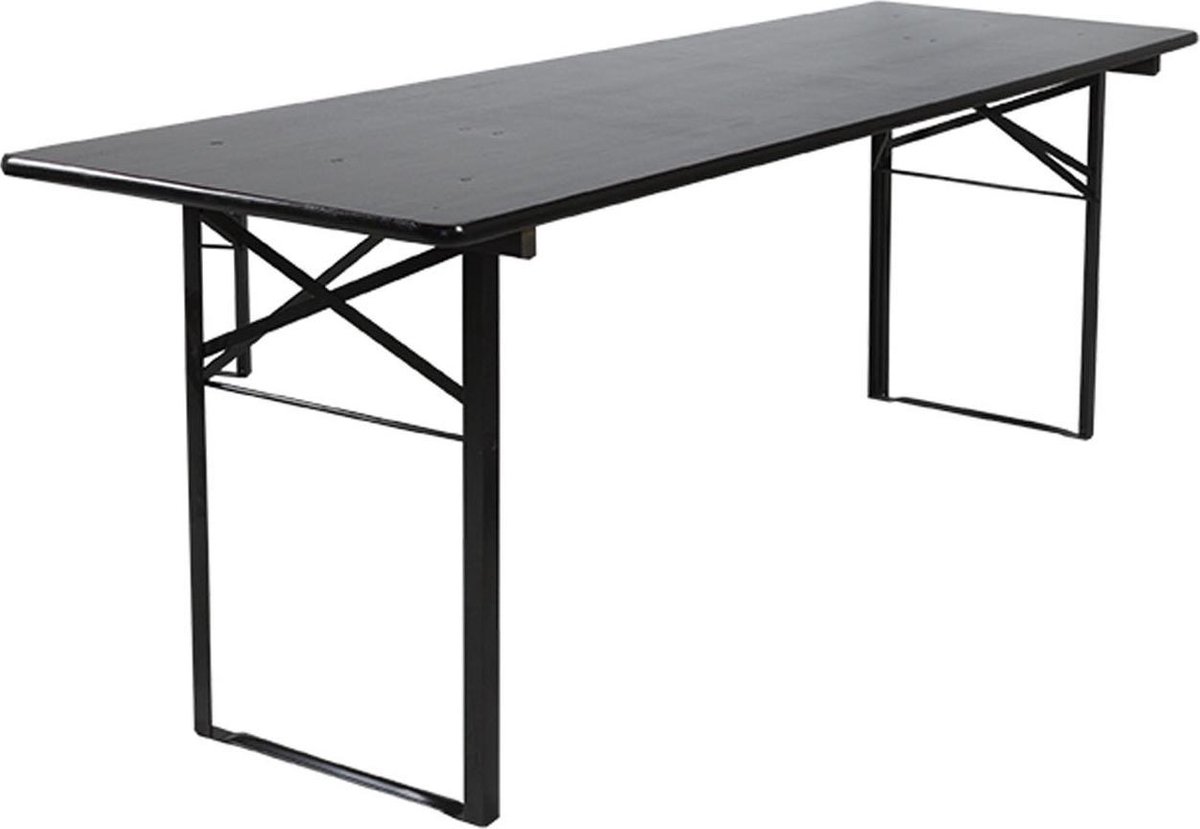 MaximaVida Berlijn 200 cm inklapbare biertafel - Zwart