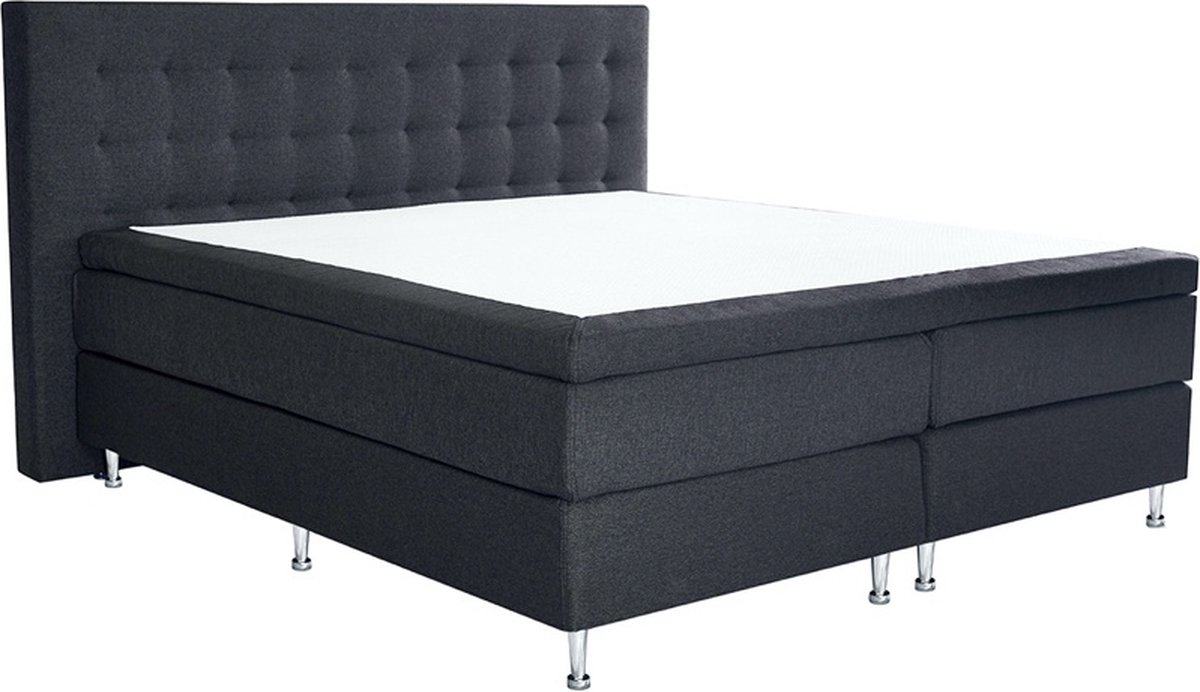 Larson - Boxspring Oslo - Donker - 180x210 - Grijs