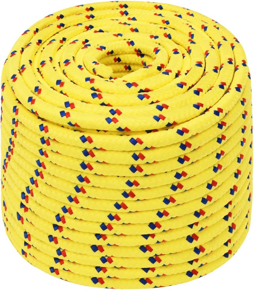 Vidaxl Boottouw 14 Mm 250 M Polypropyleen - Geel