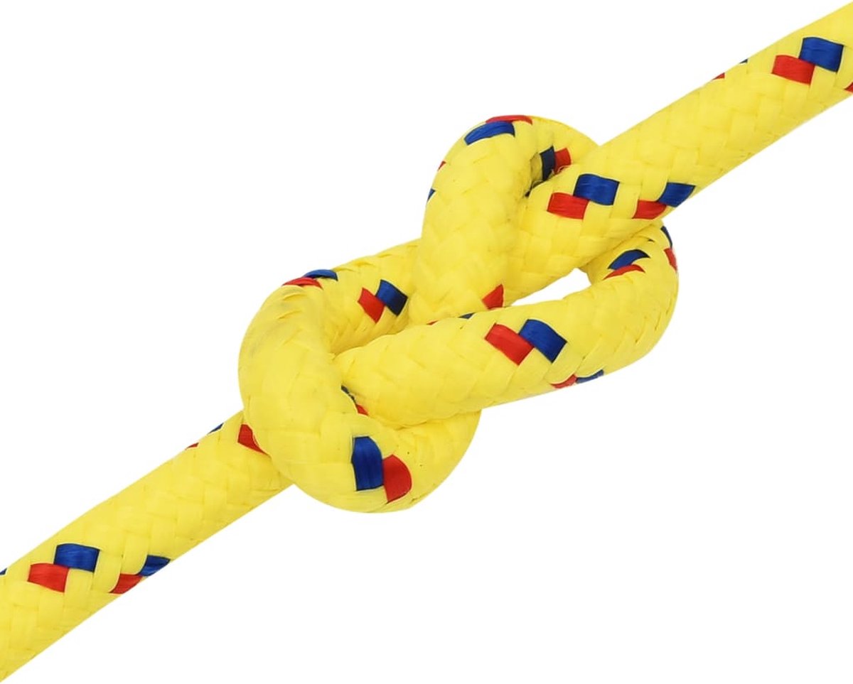Vidaxl Boottouw 14 Mm 250 M Polypropyleen - Geel