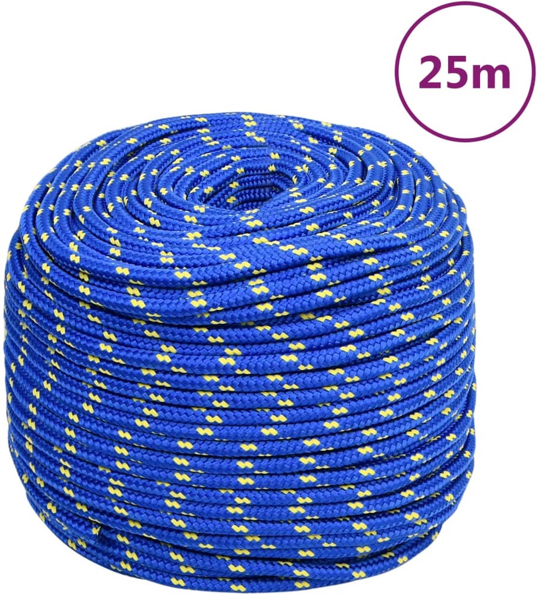 Vidaxl Boottouw 6 Mm 25 M Polypropyleen - Blauw