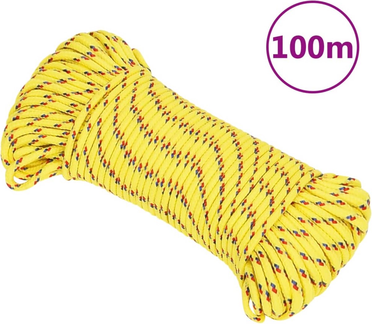 Vidaxl Boot Touw 3 Mm 100 M Polypropyleen - Geel