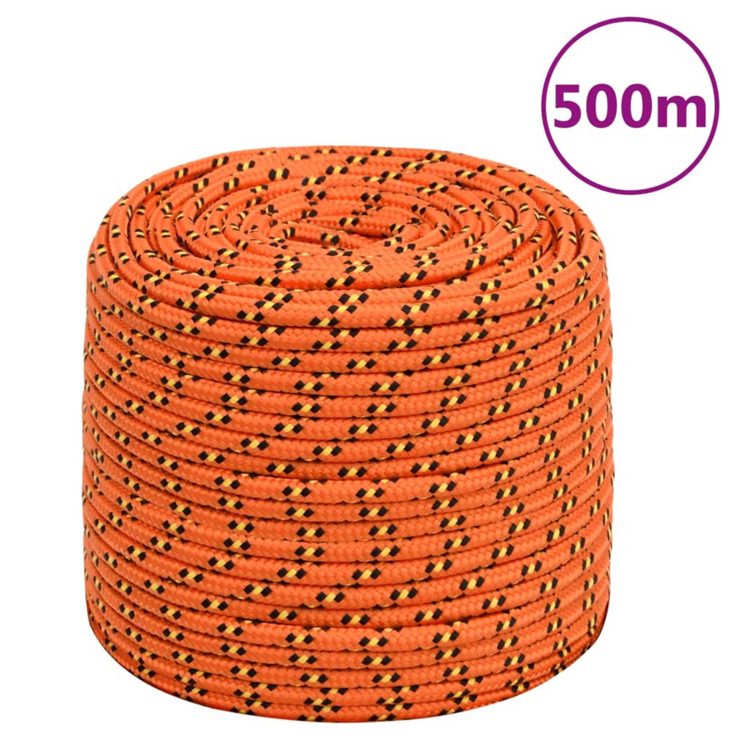 Vidaxl Boottouw 8 Mm 500 M Polypropyleen Oranje