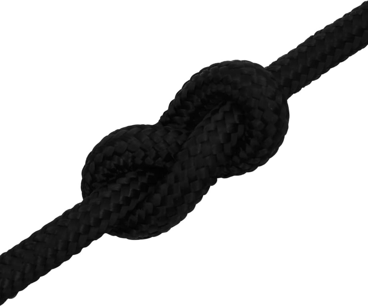 Vidaxl Werktouw 16 Mm 100 M Polyester - Zwart
