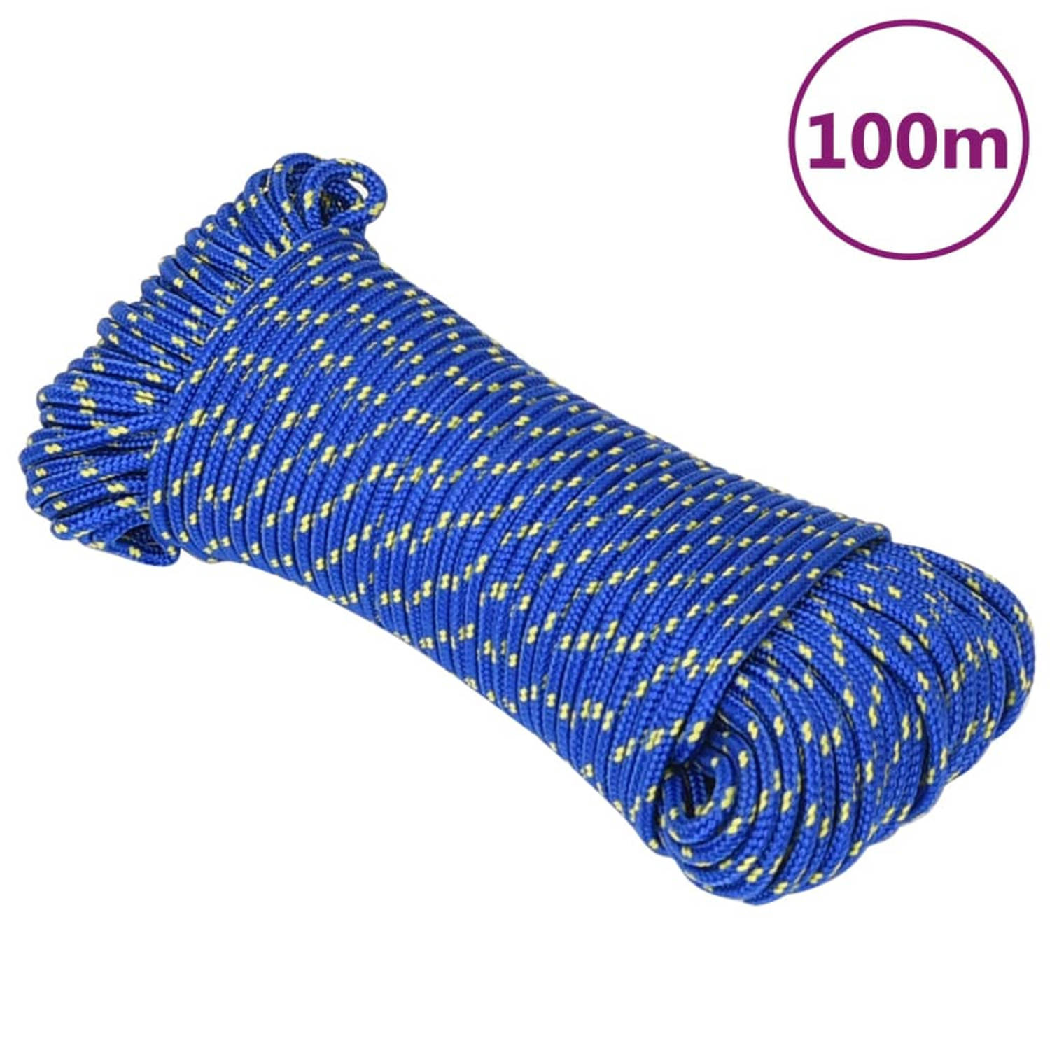 Vidaxl Boottouw 3 Mm 100 M Polypropyleen Blauw