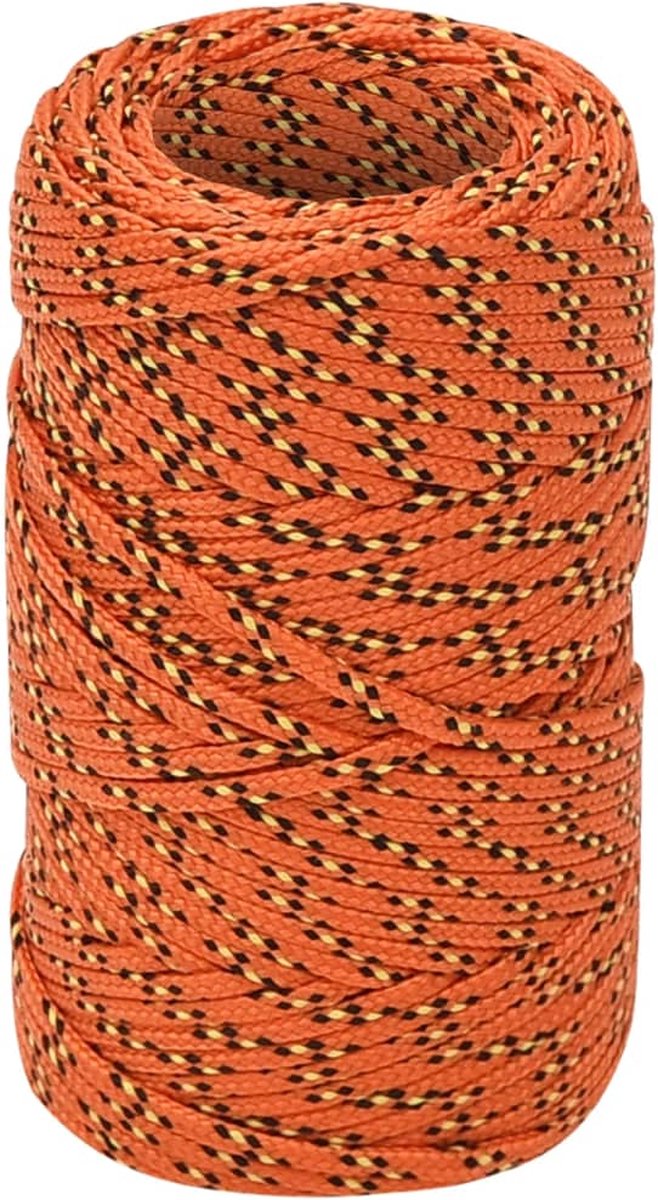 Vidaxl Boottouw 2 Mm 50 M Polypropyleen - Oranje