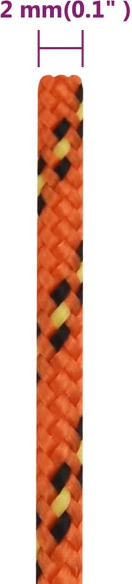 Vidaxl Boottouw 2 Mm 50 M Polypropyleen - Oranje