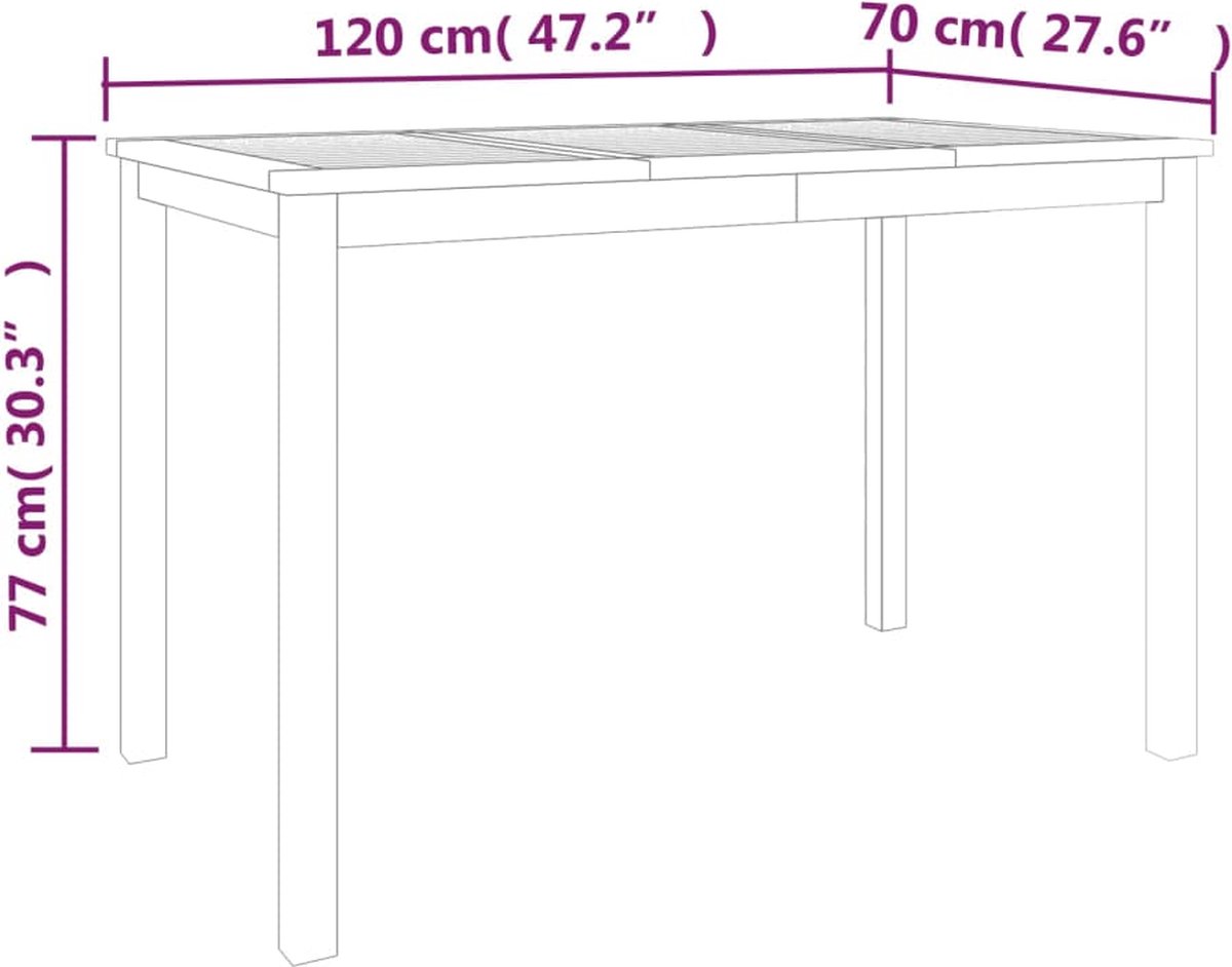 Vidaxl 5-delige Tuinset Massief Teakhout - Bruin