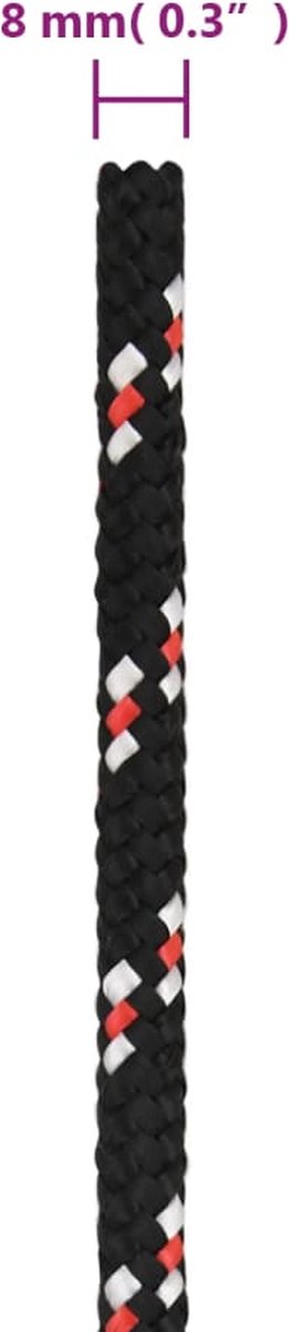 Vidaxl Boot Touw 8 Mm 50 M Polypropyleen Zwart