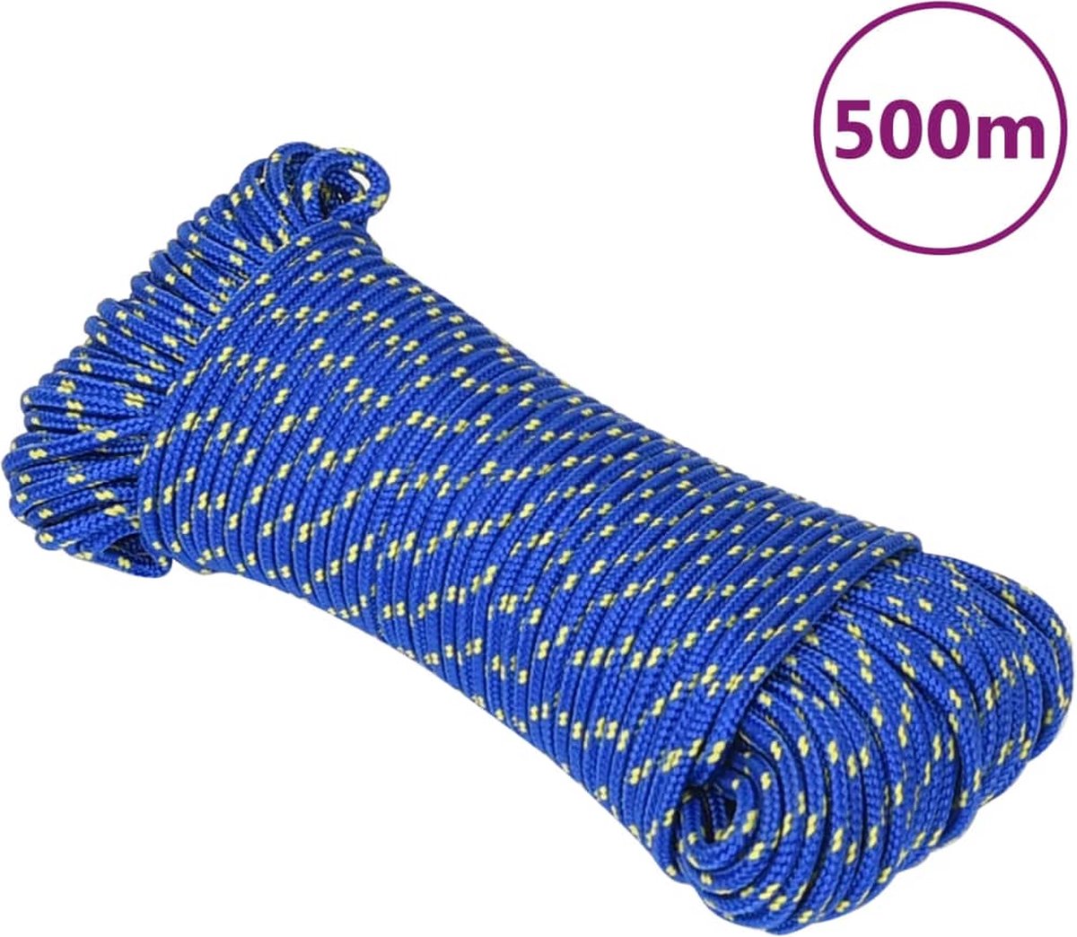 Vidaxl Boottouw 4 Mm 500 M Polypropyleen - Blauw