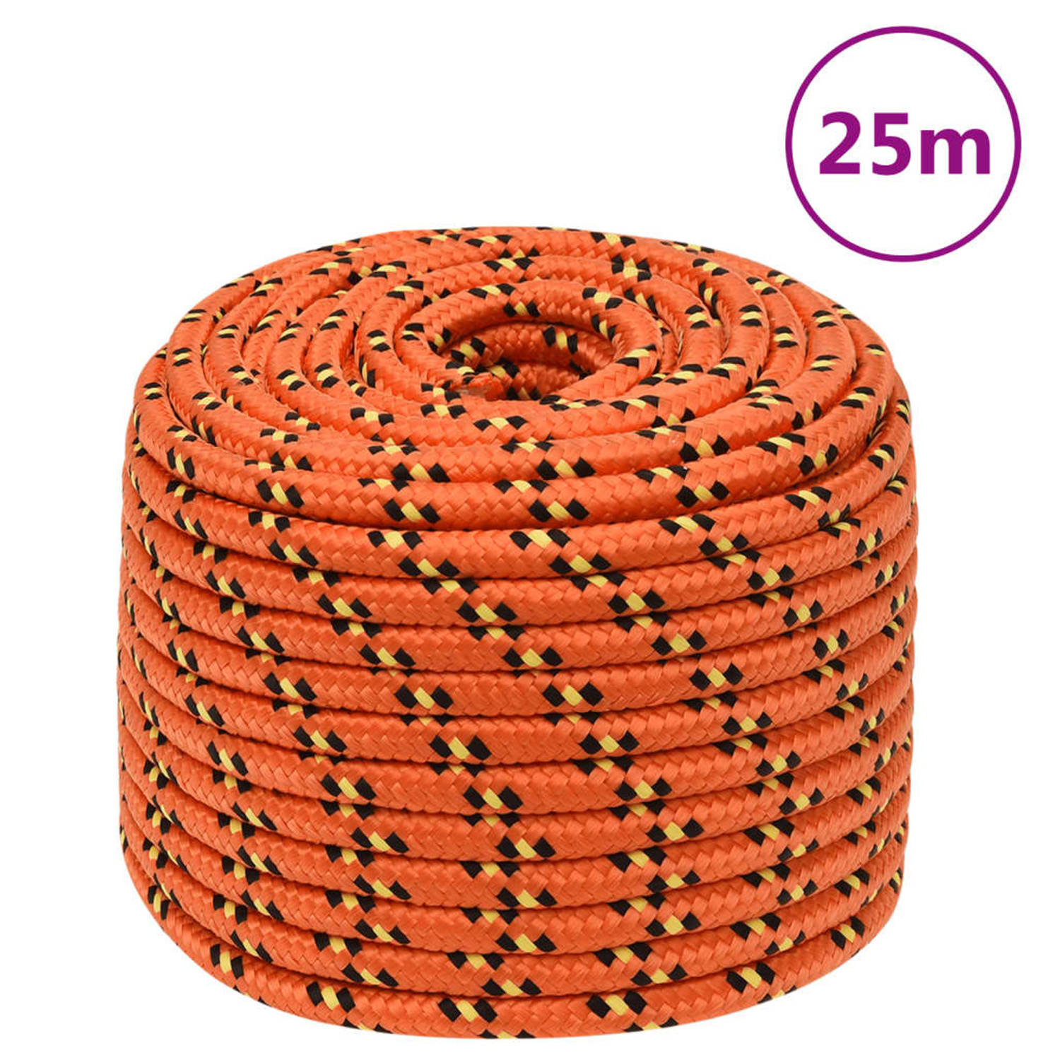 Vidaxl Boottouw 14 Mm 25 M Polypropyleen Oranje