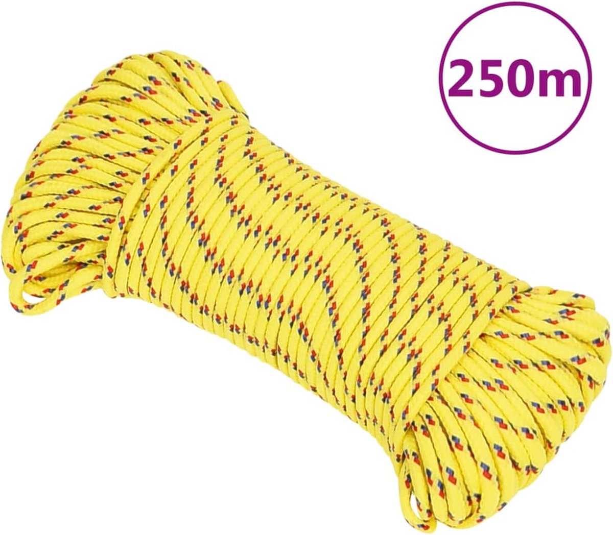 Vidaxl Boot Touw 3 Mm 250 M Polypropyleen - Geel