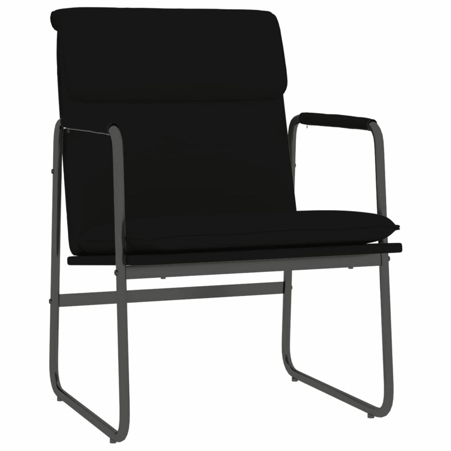 Vidaxl Loungestoel 55x64x80 Cm Kunstleer - Zwart