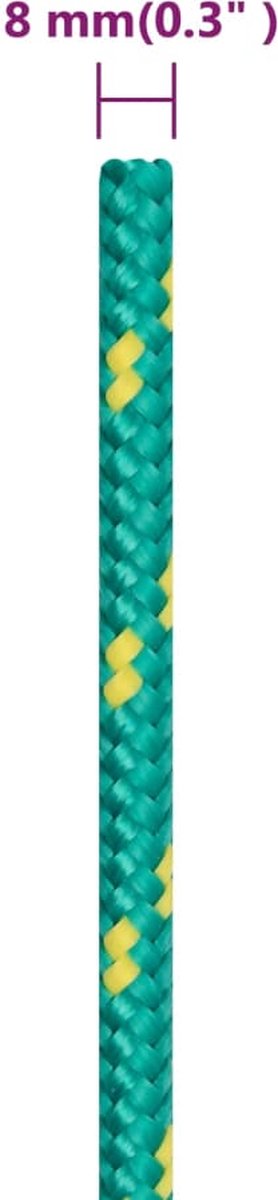 Vidaxl Boottouw 8 Mm 500 M Polypropyleen - Groen