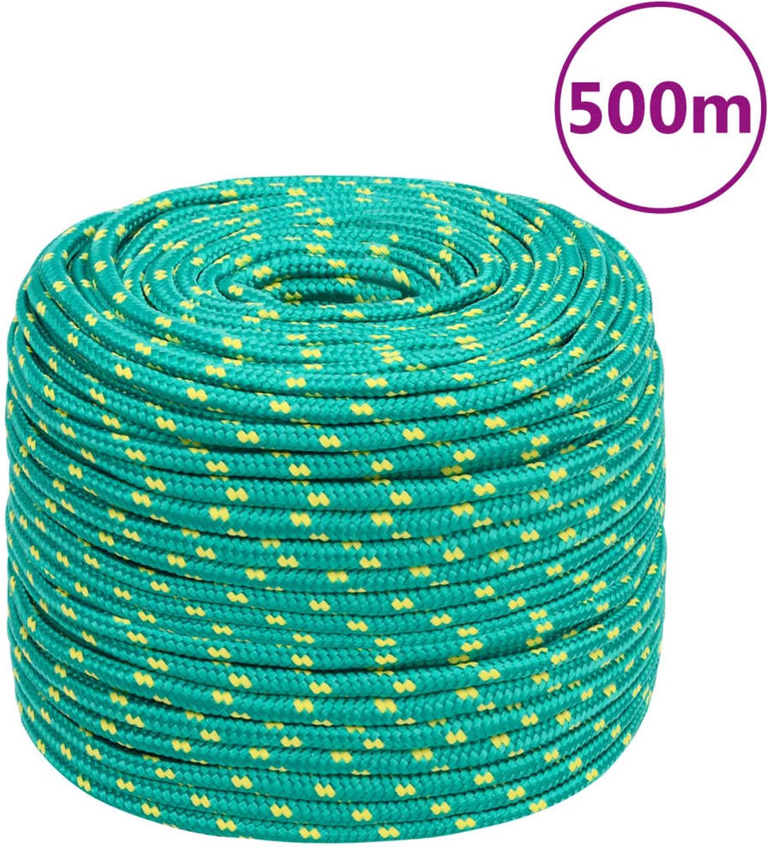 Vidaxl Boottouw 8 Mm 500 M Polypropyleen - Groen