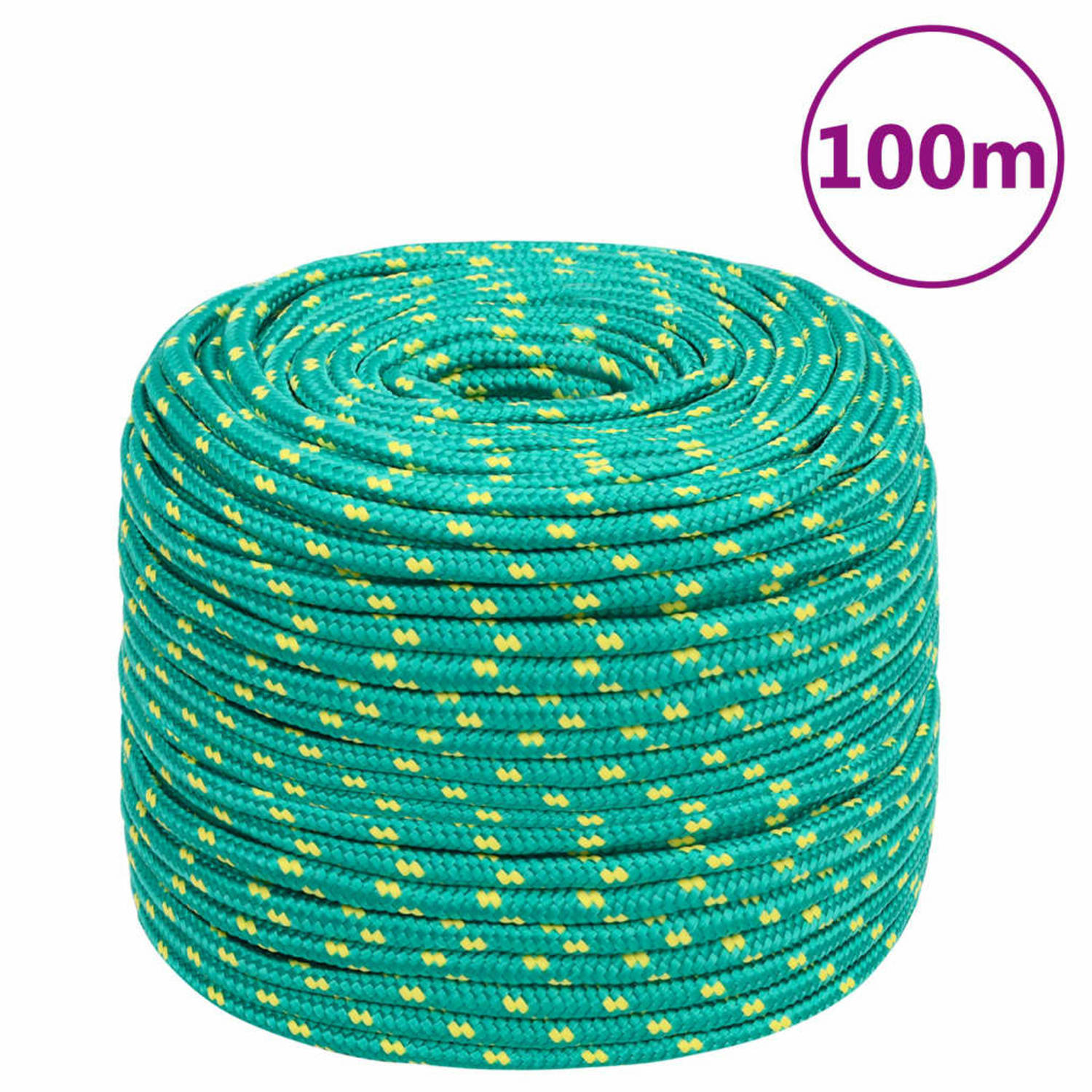 Vidaxl Boottouw 6 Mm 100 M Polypropyleen - Groen