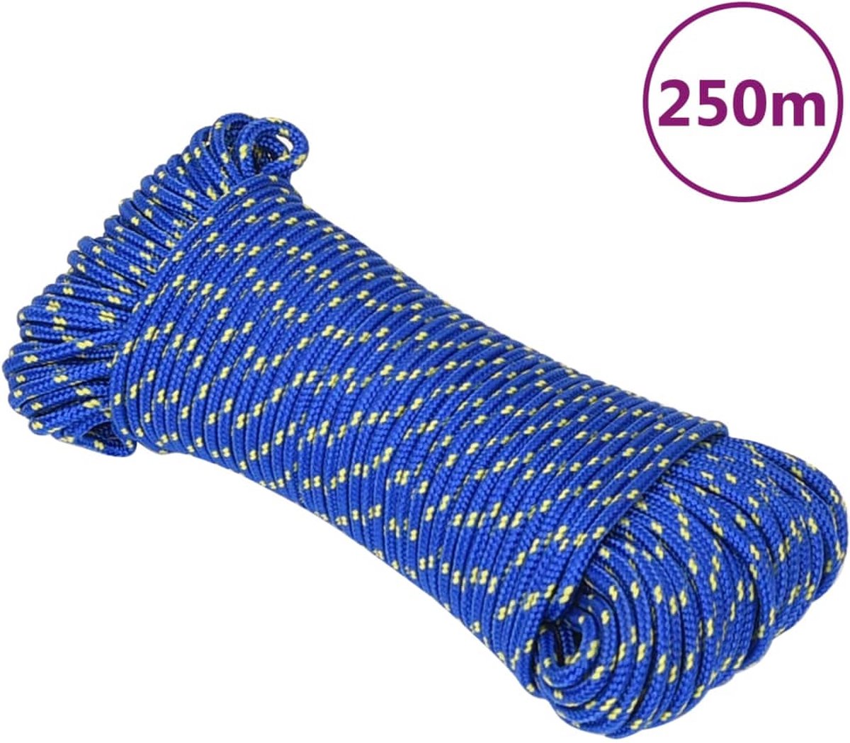 Vidaxl Boottouw 3 Mm 250 M Polypropyleen Blauw