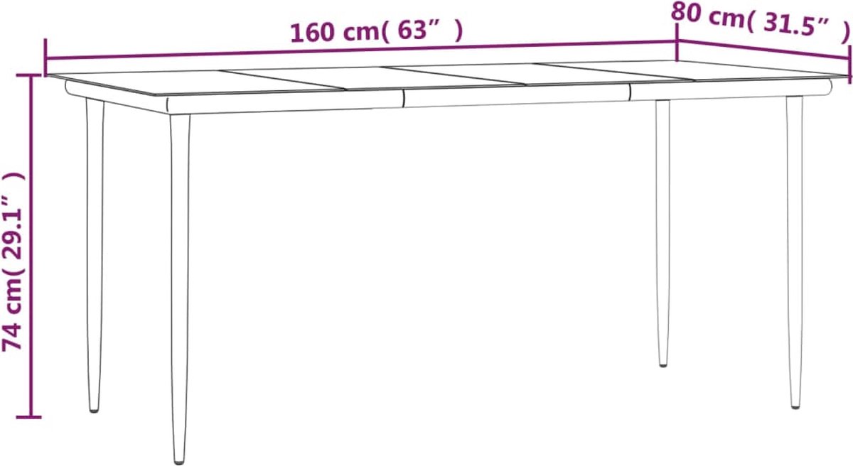 Vidaxl 7-delige Tuinset Poly Rattan Licht - Grijs