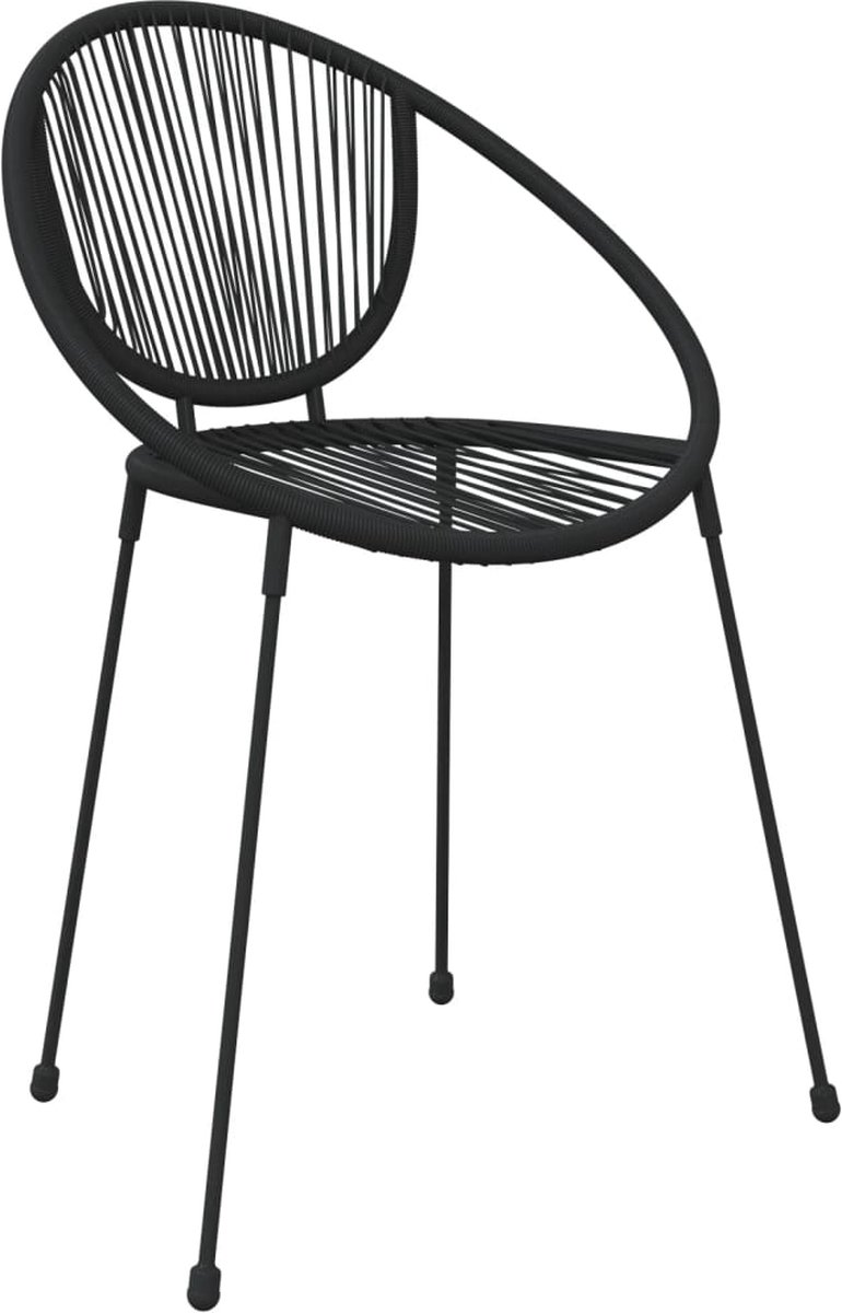 Vidaxl 7-delige Tuinset Pvc-rattan - Zwart
