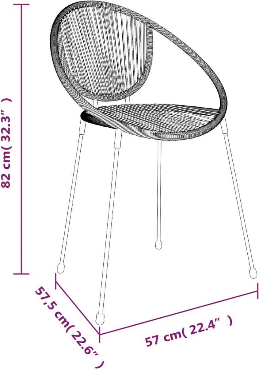 Vidaxl 7-delige Tuinset Pvc-rattan - Zwart