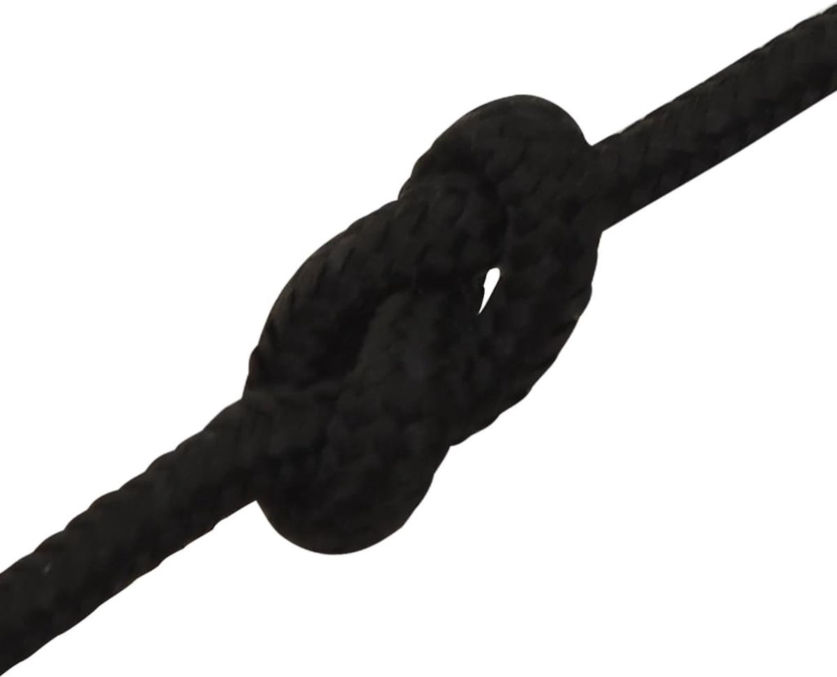Vidaxl Werktouw 5 Mm 100 M Polyester - Zwart