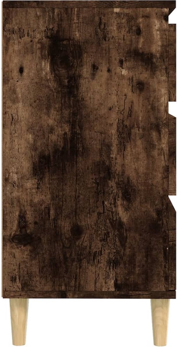 Vidaxl Dressoir 60x35x70 Cm Bewerkt Hout Gerookt Eikenkleurig - Bruin