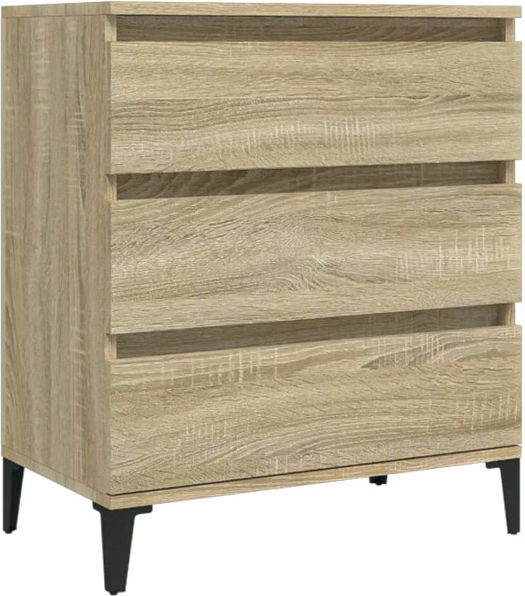 Vidaxl Dressoir 60x35x70 Cm Bewerkt Hout Sonoma Eikenkleurig - Bruin