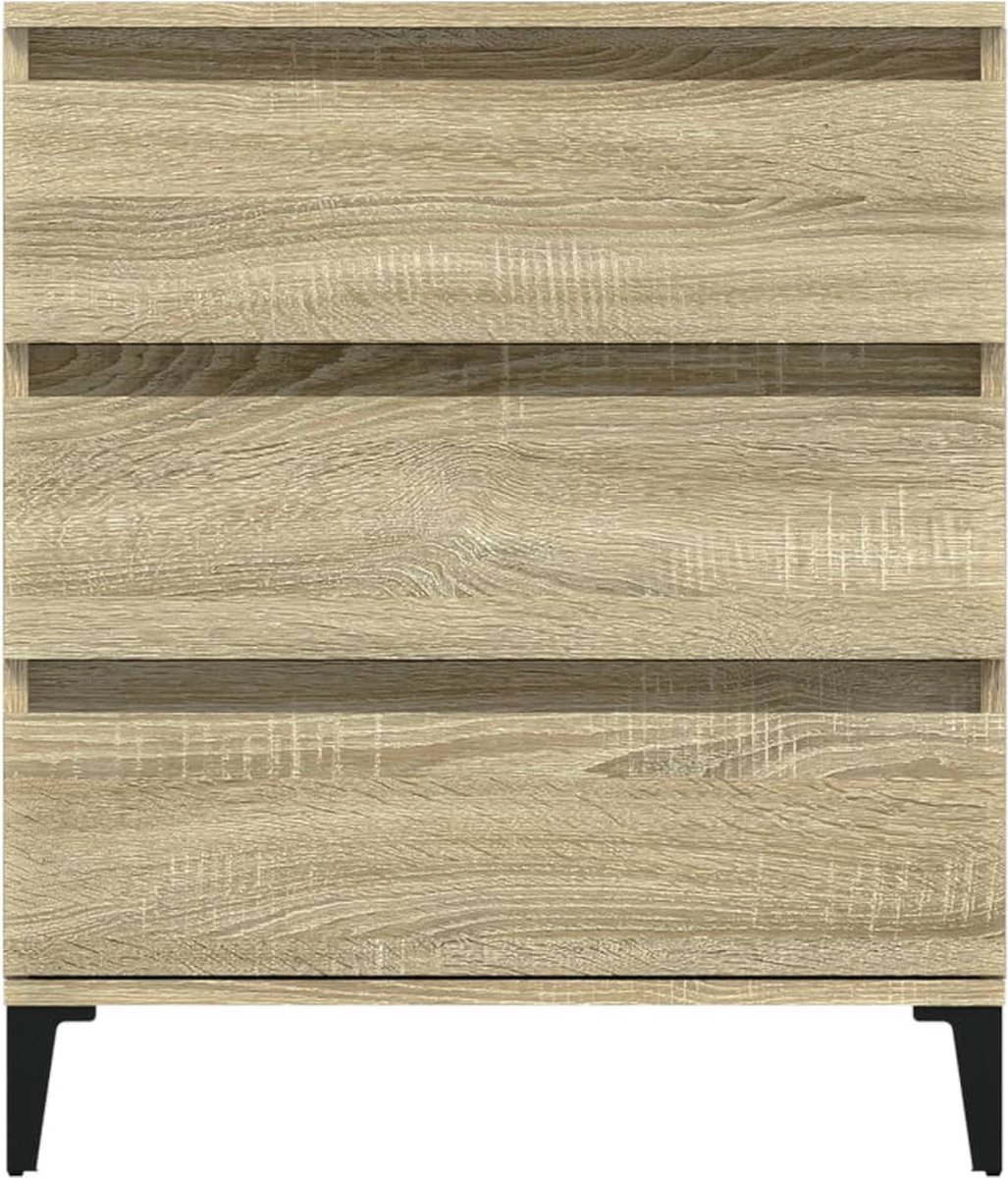 Vidaxl Dressoir 60x35x70 Cm Bewerkt Hout Sonoma Eikenkleurig - Bruin