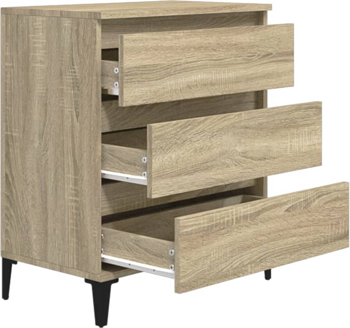 Vidaxl Dressoir 60x35x70 Cm Bewerkt Hout Sonoma Eikenkleurig - Bruin