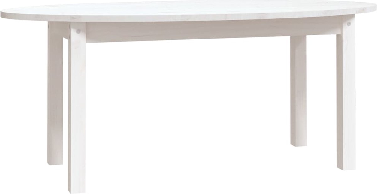 Vidaxl Salontafel 110x55x45 Cm Massief Grenenhout Wit