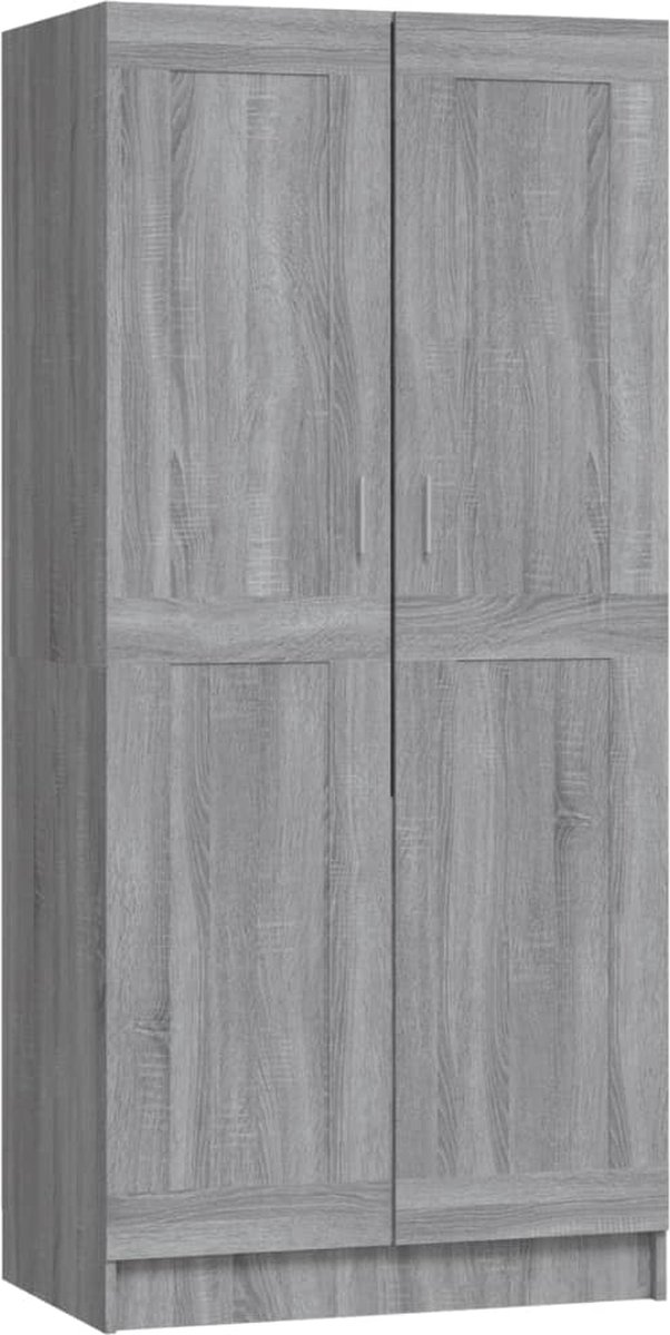 Vidaxl Kledingkast 82,5x51,5x180 Cm Bewerkt Hout Sonoma Eiken - Gris