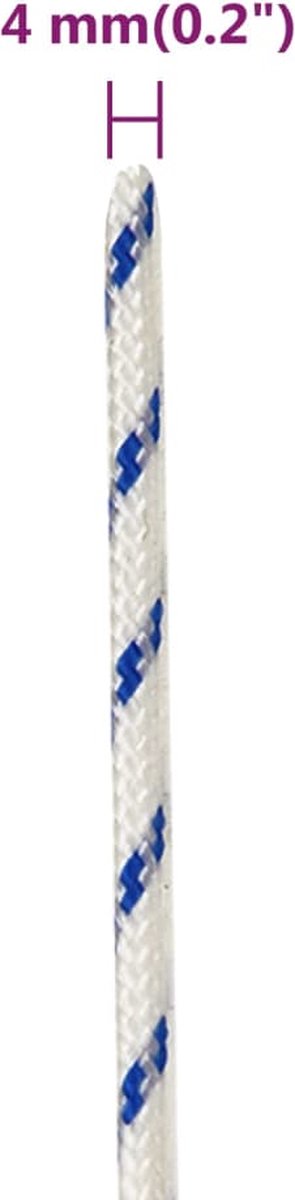 Vidaxl Boot Touw 4 Mm 500 Polypropyleen Wit