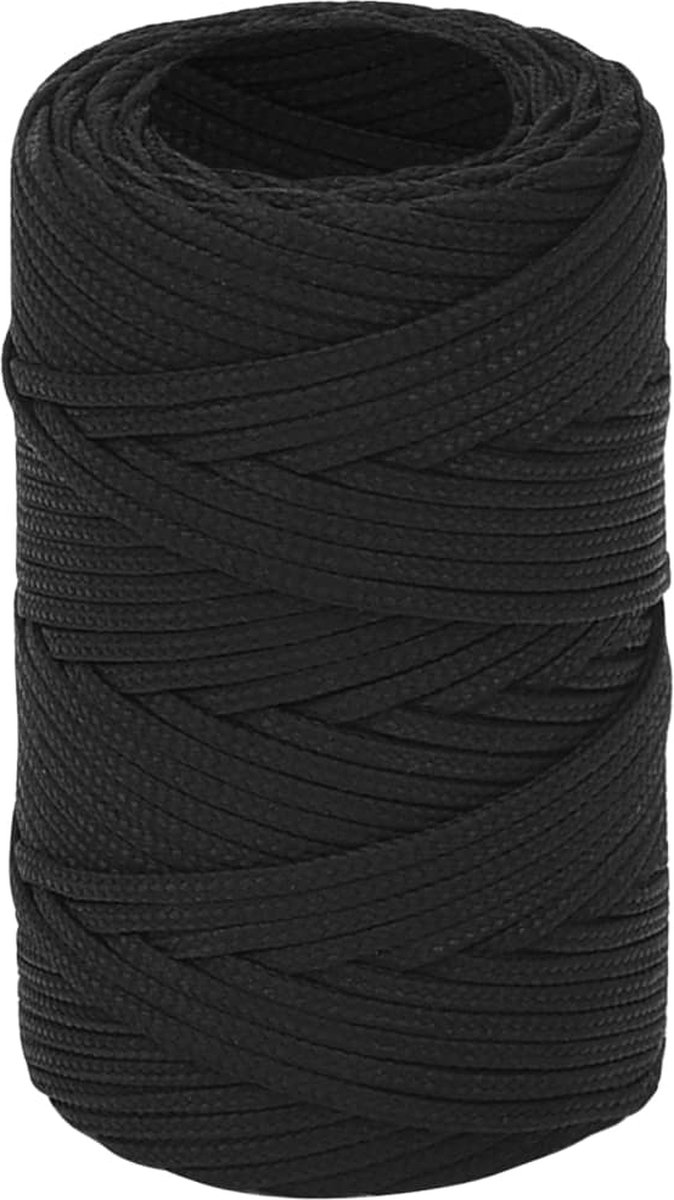 Vidaxl Boottouw 2 Mm 250 M Polypropeen - Zwart