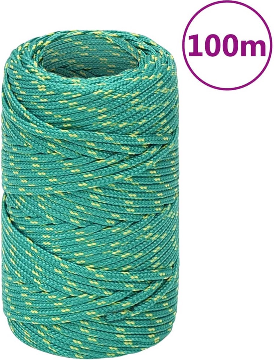 Vidaxl Boottouw 2 Mm 100 M Polypropyleen - Groen