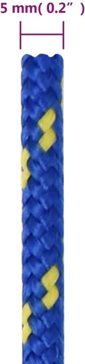 Vidaxl Boottouw 5 Mm 500 M Polypropyleen - Blauw