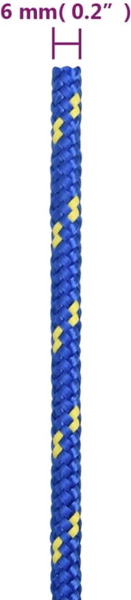 Vidaxl Boot Touw 6 Mm 50 M Polypropyleen - Blauw