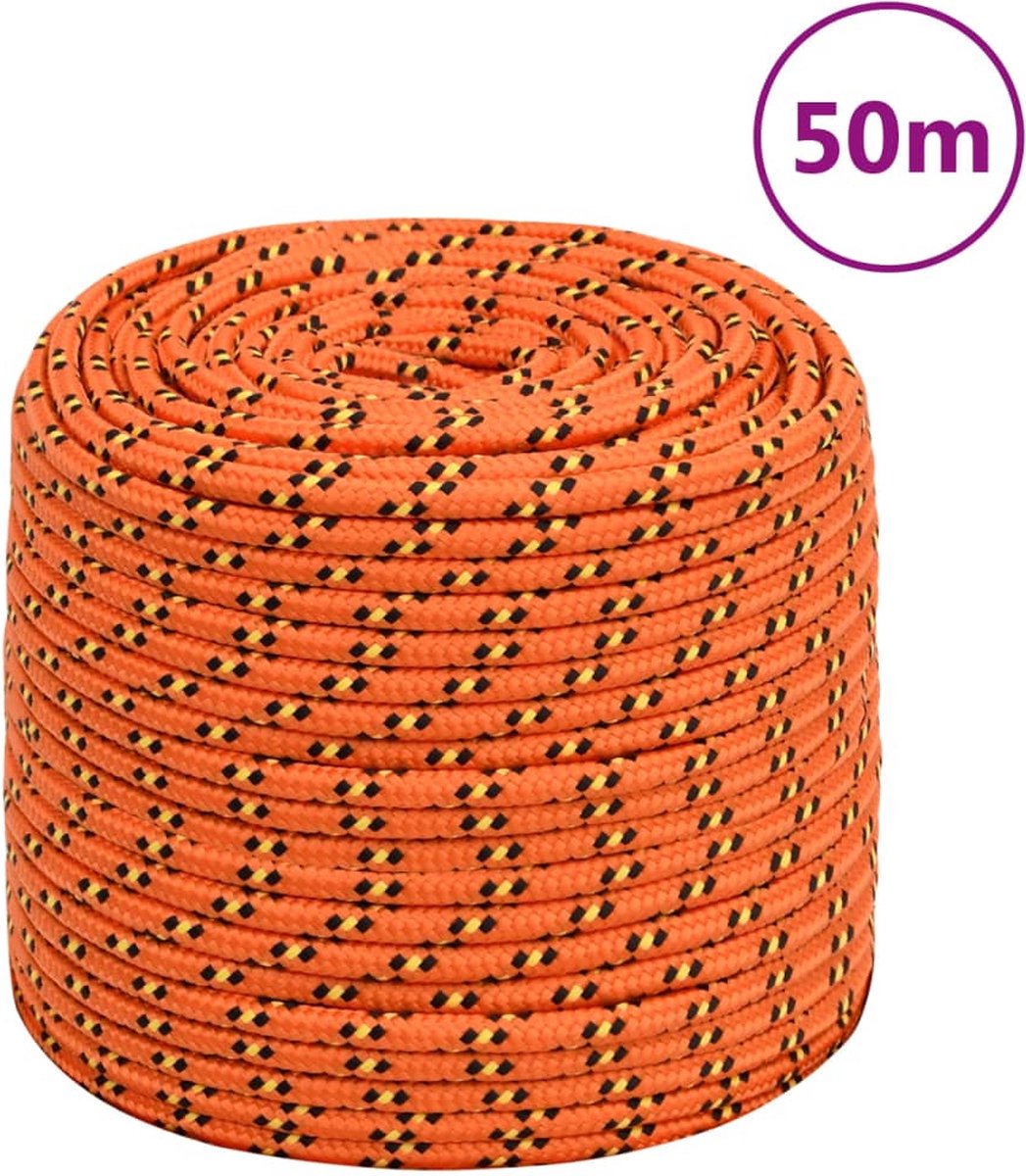 Vidaxl Boottouw 6 Mm 50 M Polypropyleen Oranje