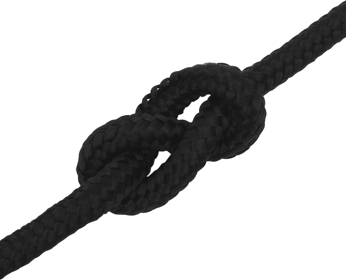 Vidaxl Werktouw 14 Mm 100 M Polyester - Zwart