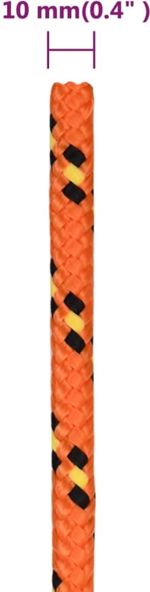 Vidaxl Boottouw 10 Mm 100 M Polypropyleen - Oranje